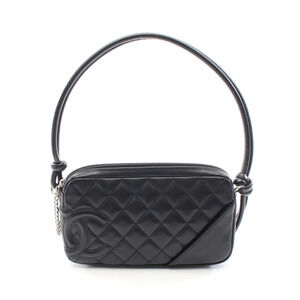 Chanel Cambon Handbag Lambskin Leather Black